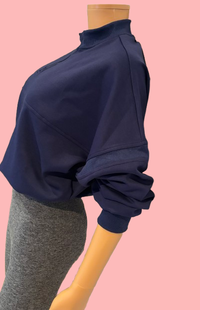 Cozy Confidence Crop Sweat Midnight Blue