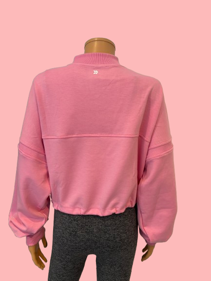 Cozy Confidence Crop Sweat Cotton Candy